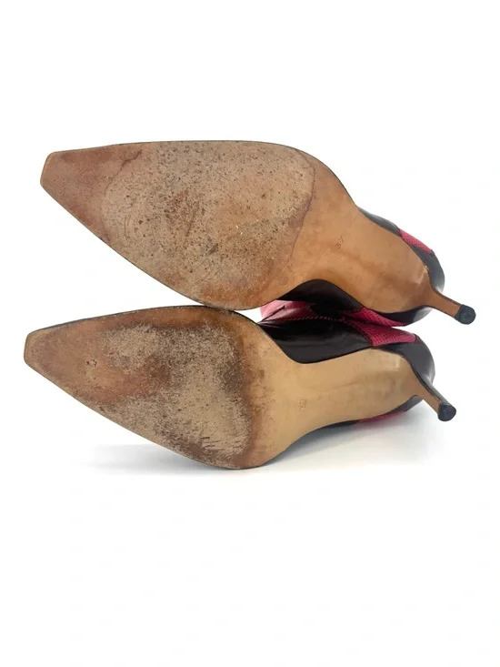 Vintage Dior John Galliano Red Snakeskin Chelsea Western Pointed Toe Boots 37 - Picture 9 of 10